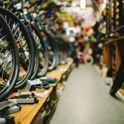 サイクルショップの店内
